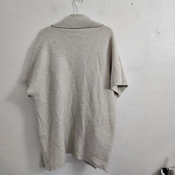 Anthropologie Akemi + Kin Emory Open Cardigan One Size Oatmeal Short Sleeve Boho - Picture 6 of 8